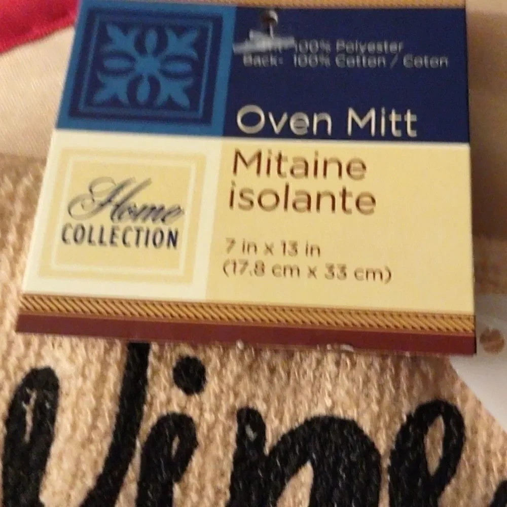 NWT Home Collection 2pot holders, oven mitt & …